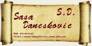 Saša Danesković vizit kartica
